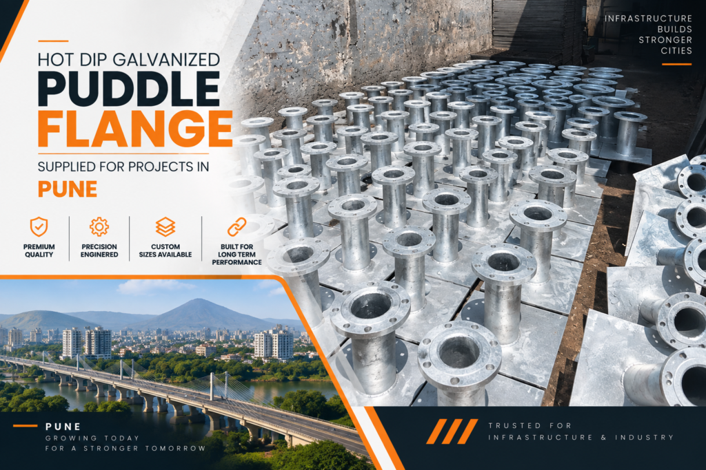 hot dip galvanized puddle flange by precise lift and conveyor in pune