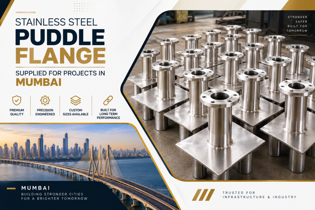 stainless steel puddle flange manufactured in mumbai by precise lifts and conveyors
