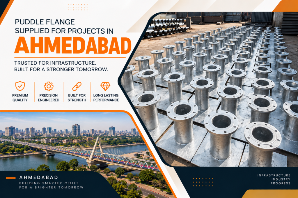 hot dip galvanized puddle flange by precise lift and conveyors in ahemdabad