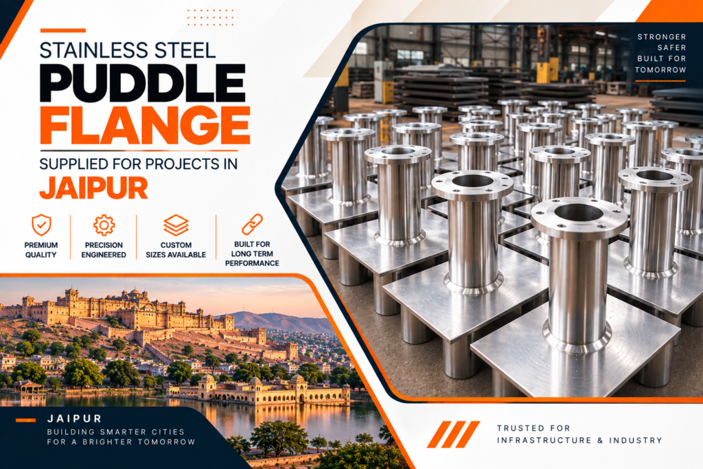 stainless steel puddle flange made by precise lift and conveyors in jaipur