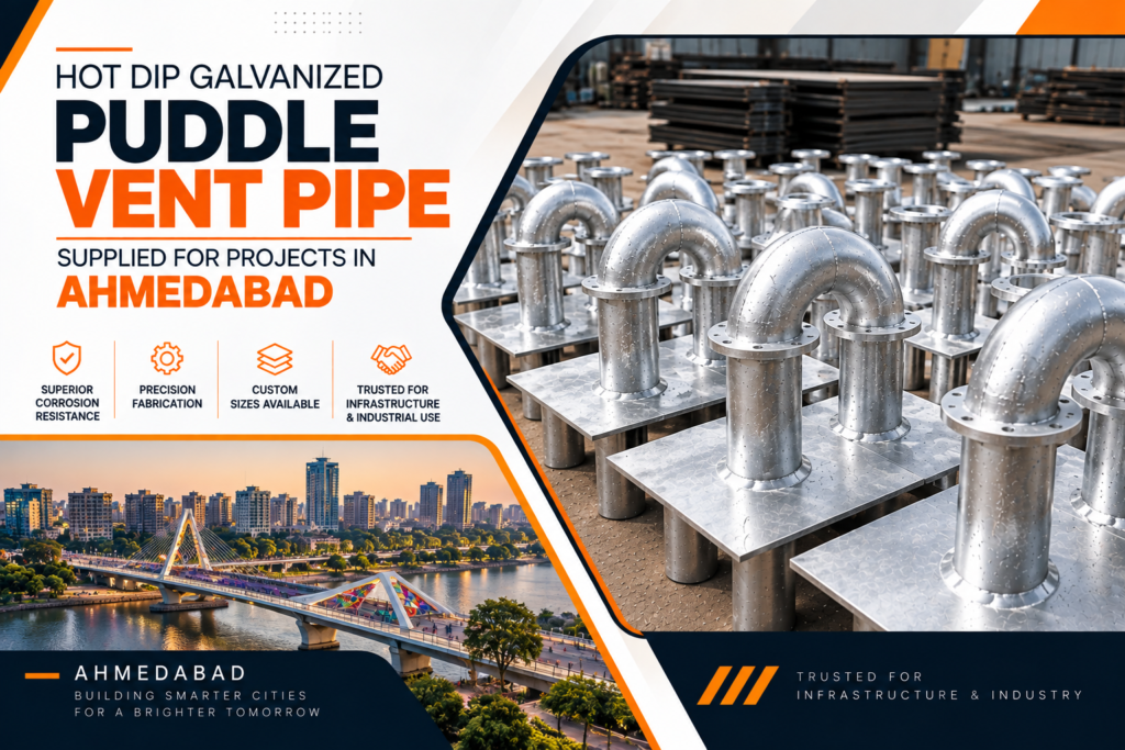 hot dip galvanized puddle vent pipe by precise lift and conveyors in ahemdabad